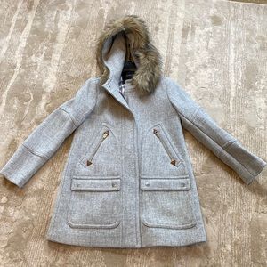 J. Crew Petite new chateau parka in Italian stadium-cloth wool